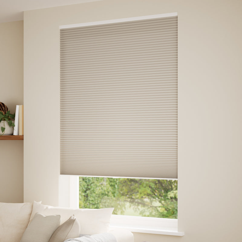 ColorizedZoom Electric DuoShade Cordless Pebble Thermal Blind 9036