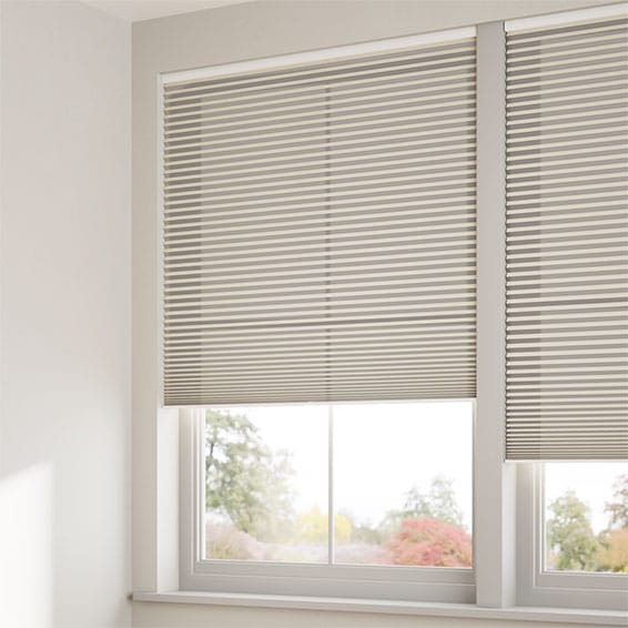 ColorizedZoom Electric DuoLight Cordless Gainsboro Grey Thermal Blind 9047