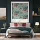 Colorized Fiore Velvet Duckegg Rose Roller Blind 9193
