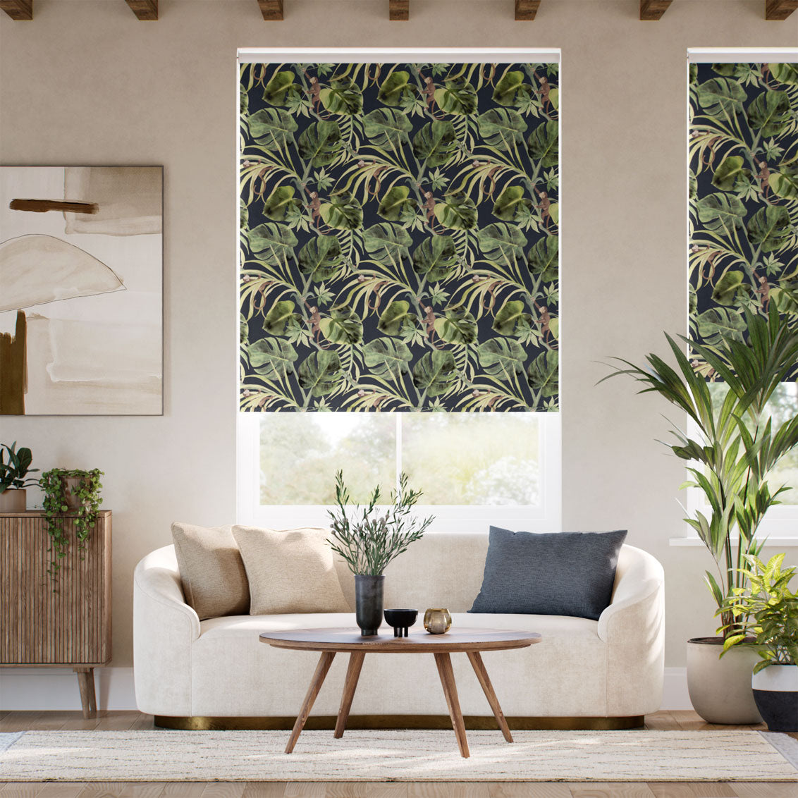 Colorized Monkey Business Slate Roller Blind 9204