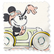 ColorizedSwatch Minnie On The Move Border Blackout Blush Ivory Roller Blind sample image 9297