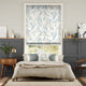 Colorized Electric Dappled Ferns Blue Stone Roman Blind 9335