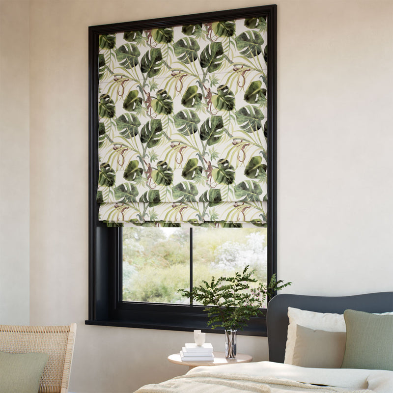 ColorizedZoom Monkey Business Linen Roman Blind 9369