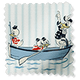 ColorizedSwatch Donald Nautical Border Duck Egg Roman Blind sample image 9399