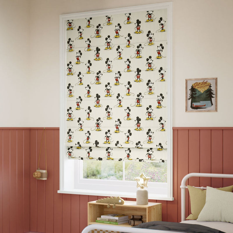 ColorizedZoom Mickey Stripe Natural Roman Blind 9409