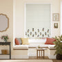 Colorized Mickey Stripe Border Dove Grey Roman Blind 9410