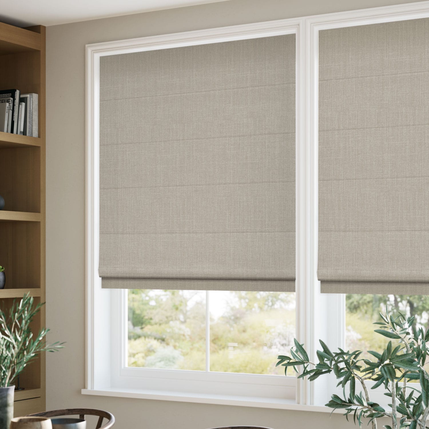 ColorizedZoom Electric Averley Parchment Roman Blind 9413