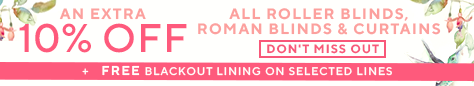 B2GIE 10% off Rollers, Romans & Curtains