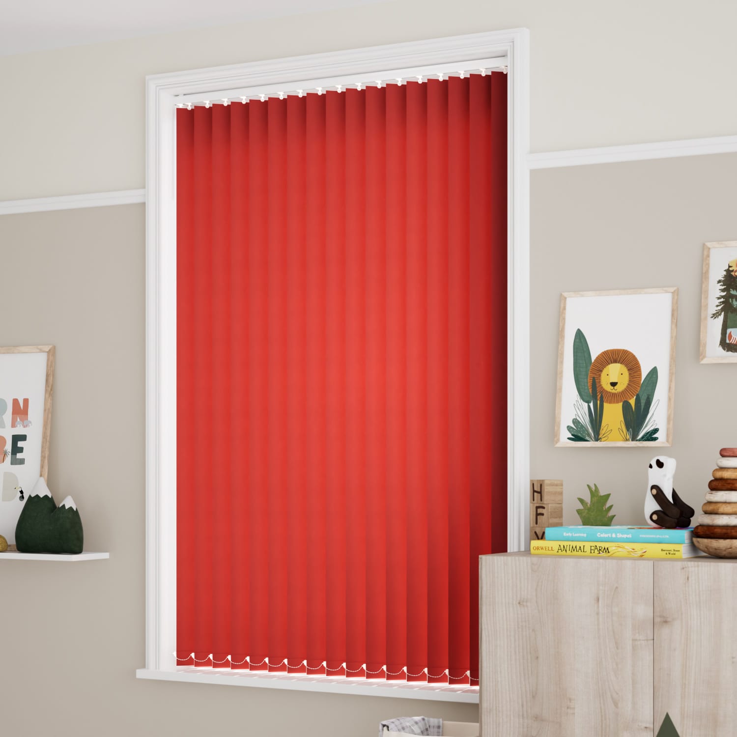 Vertical Blinds, Fiery and Bright Vertical Blinds