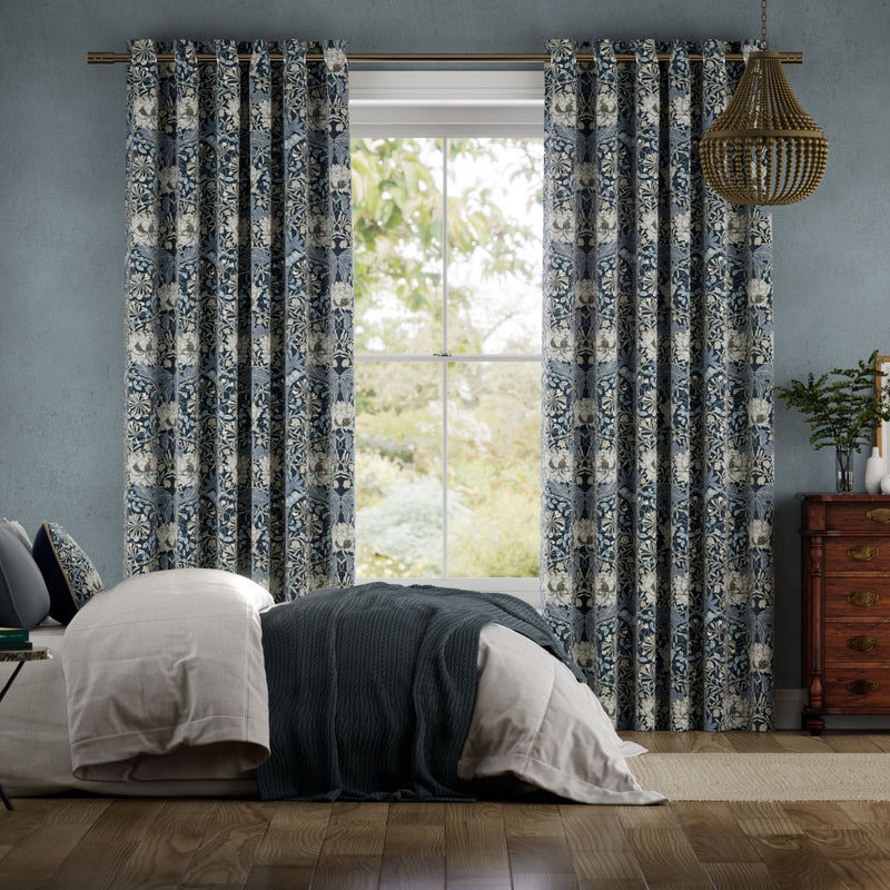 Velvet Grey Blue Curtains